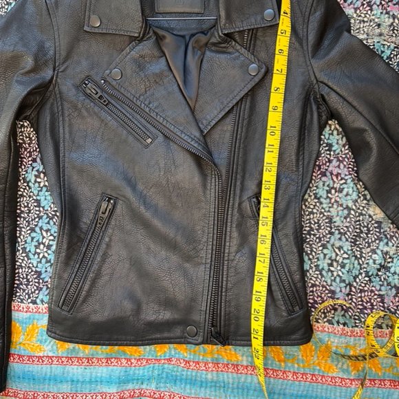 Blank NYC leather like motorcycle jacket NWOT - Picture 9 of 13